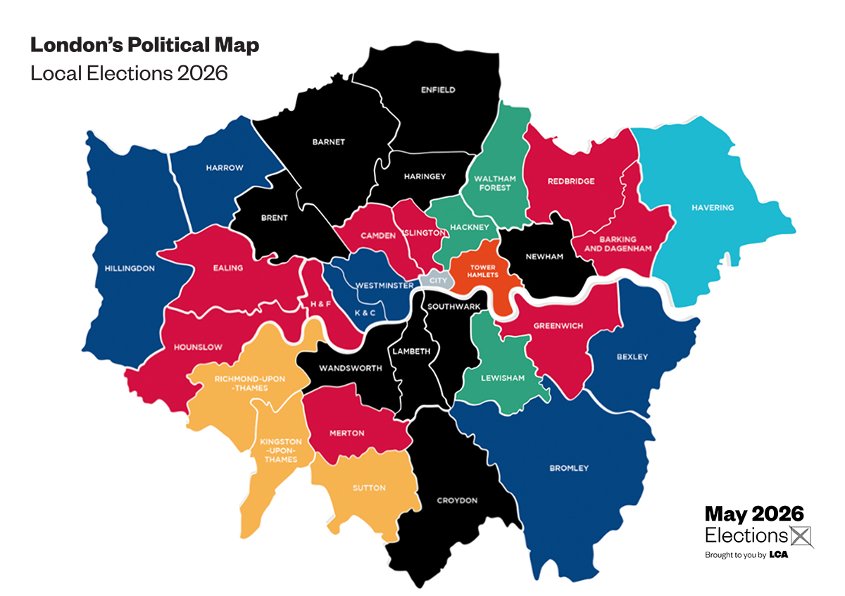 Local election results map